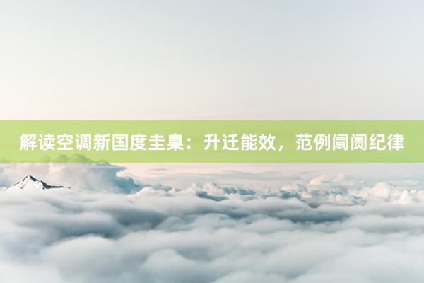 解读空调新国度圭臬：升迁能效，范例阛阓纪律