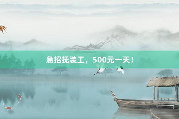 急招抚装工，500元一天！